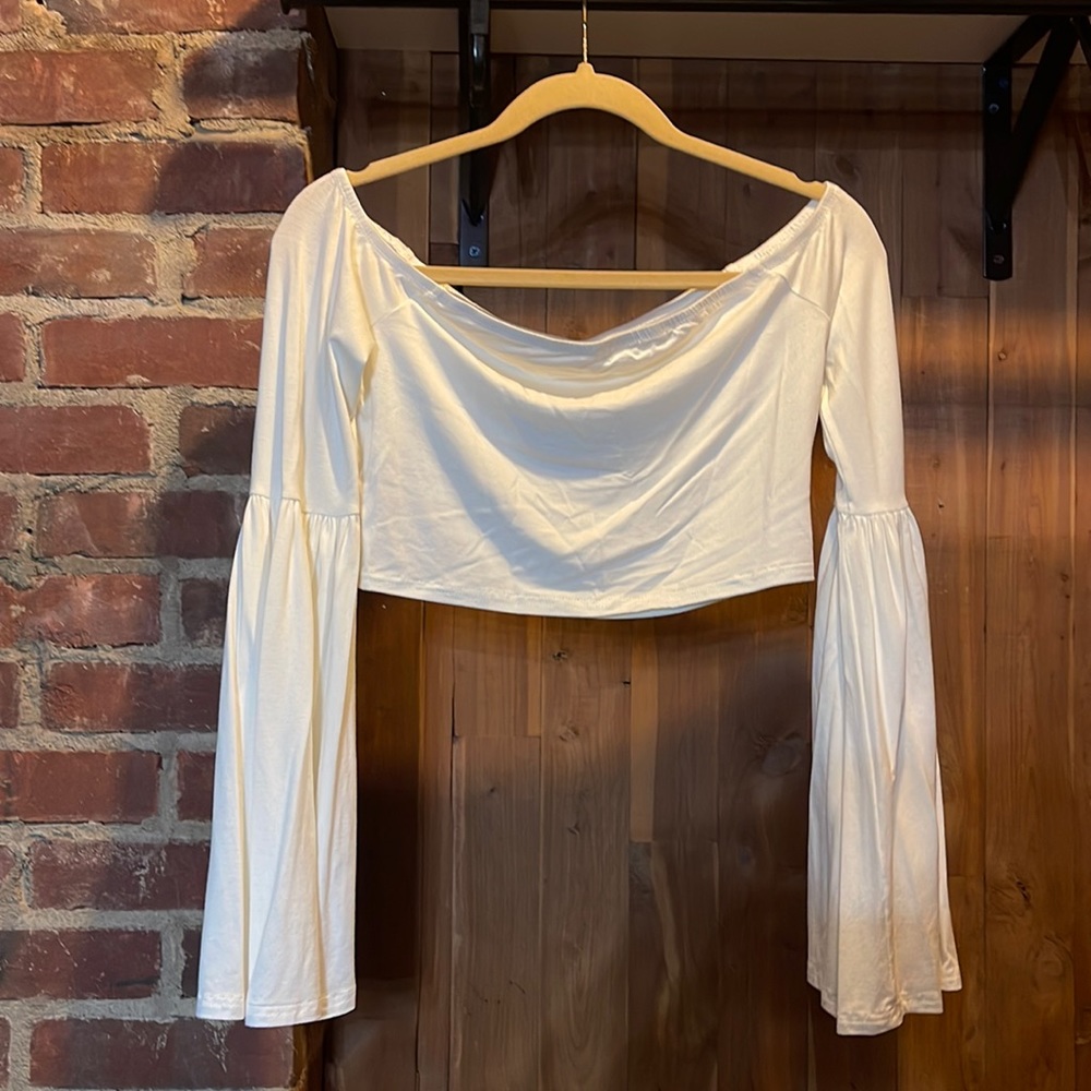 Tobi off the shoulder crop top